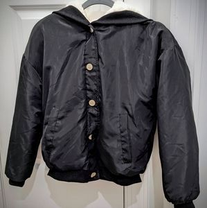 Sherpa-lined Bomber Jacket